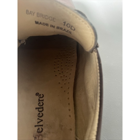 Belvedere Bay Bridge Mens 10 D Brown Leather Oxford Shoes main image 5